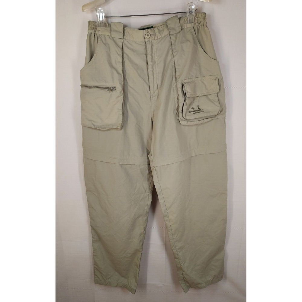 Cabela's Guidewear Men's Cargo Convertible Pants Men's Size L‎ 100% Nylon Gray